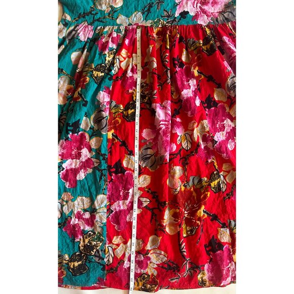 Hawaiian Floral Print XL Oversized Muumuu Kaftan Vibrant Colors Boho Beachy - Picture 7 of 8